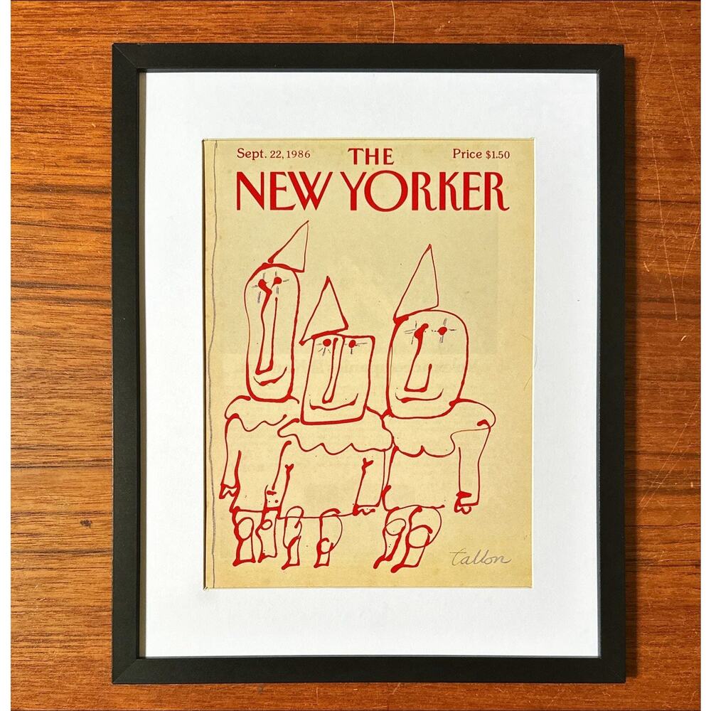 Framed 1986 The New Yorker Magazine Original Cover Sept 22 Tallon